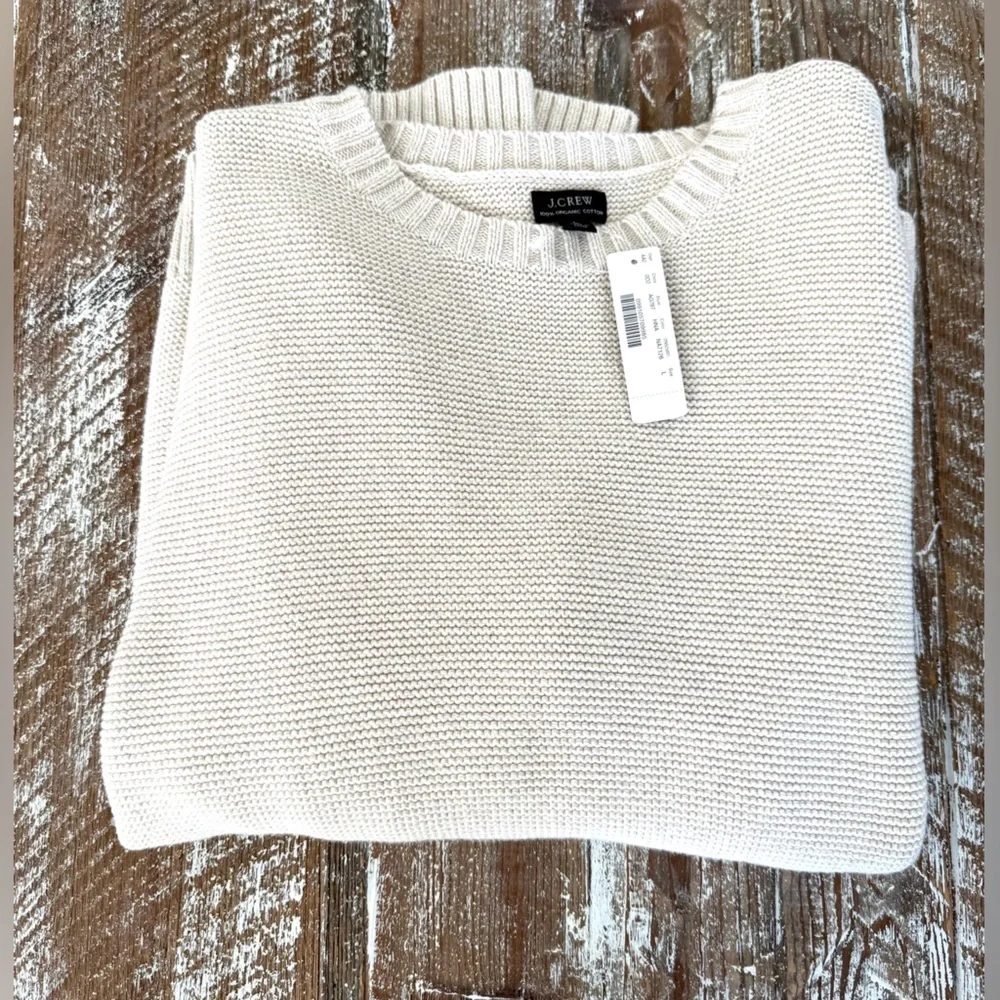 J Crew Organic Cotton Crewneck Sweater